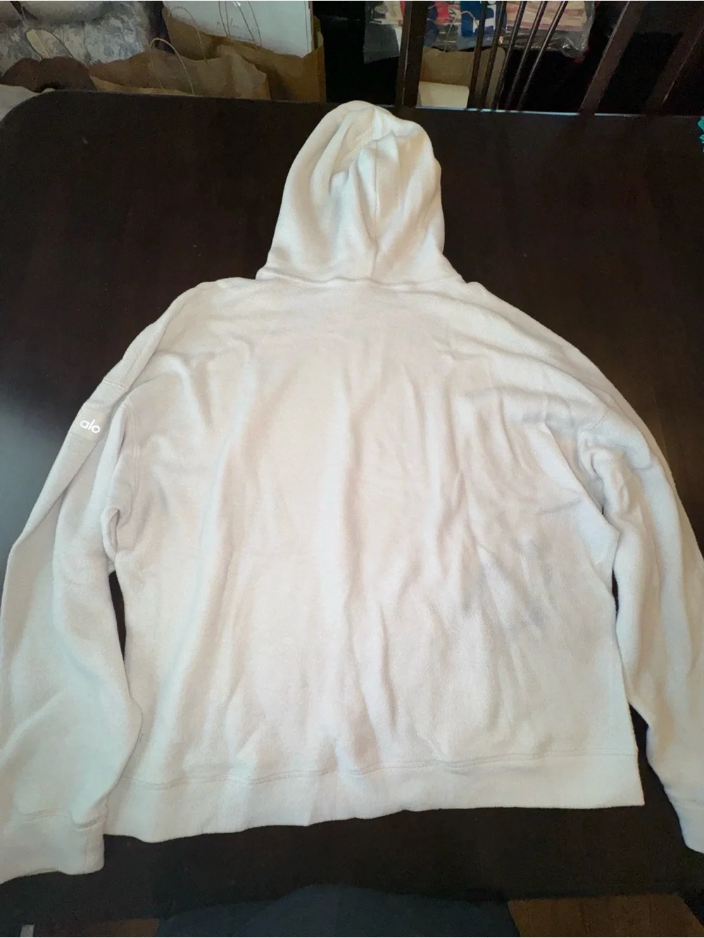 Alo Yoga Triumph Hooded Pullover, Bone Colorway, Men’s XXL
